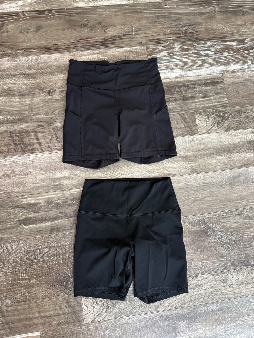 CRZ YOGA Black High-Waist Bike Shorts